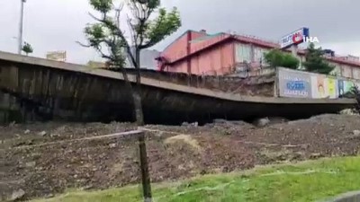 yol calismasi -  Başakşehir'de yağışın etkisiyle yol çöktü Videosu