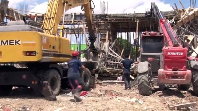 beton mikseri -  Başkent'te inşaattaki göçükte oğlu öldü, baba yaralandı Videosu