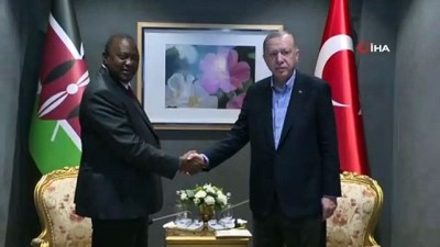  Cumhurbaşkanı Erdoğan, Kenya Cumhurbaşkanı Uhuru Kenyatta ile görüştü