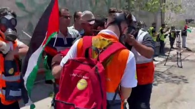 mermi - NABLUS - İsrail güçleri, Batı Şeria’daki yasa dışı Yahudi yerleşim birimleri karşıtı gösteride 5 Filistinliyi yaraladı Videosu