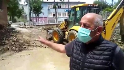 siddetli yagis - BURSA - Tirilye'de sağanak, parke taşlarını yerinden söktü Videosu