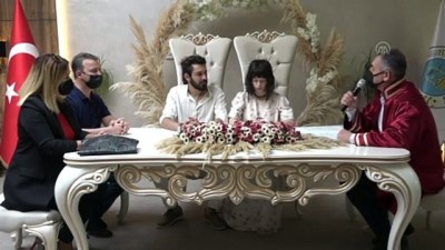 kiyam - TEKİRDAĞ - Kovid-19 nedeniyle ülkelerinde evlenemeyen Rus gelin ile Kıbrıslı damat Tekirdağ'da nikah kıydı Videosu