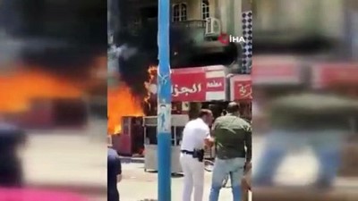 patlama ani -  - Mısır’da restoranda tüp patladı: 17 yaralı Videosu