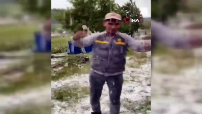 dolu yagisi -  Bursa’da dolu yağışı mahsülleri vurdu Videosu
