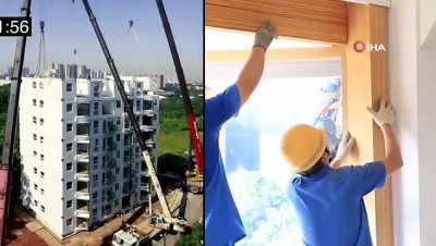 rekor -  - Çinli şirket 28 saatte 10 katlı bina inşa etti Videosu