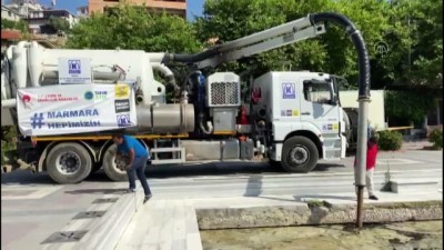 musilaj - BALIKESİR - Marmara Adası sahilinde müsilaj temizliği sürüyor Videosu
