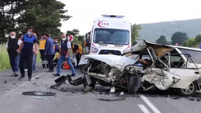BOLU - Otomobil ile cip çarpıştı: 2 ölü, 4 yaralı