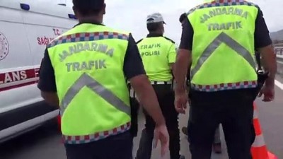 turist - SİVAS - Bariyerlere çarpan motosikletin Rus sürücüsü öldü Videosu