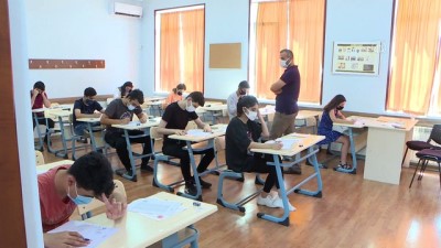 savas - BAKÜ - YTB'nin Türkiye Bursları programına başvuran Azerbaycanlı öğrenciler sınava girdi Videosu