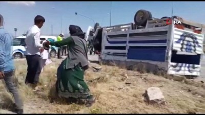 kadin polis -  Erzurum’da feci kaza: 1’i ağır 4 yaralı Videosu