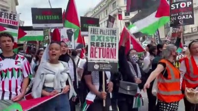 israil - LONDRA - İngiltere’de Filistin’e destek gösterisi Videosu