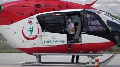  Ambulans helikopter 1 buçuk aylık bebek için havalandı