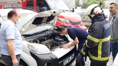 kacis -  Aracın motor kısmına giren kedi itfaiye ekipleri tarafından kurtarıldı Videosu