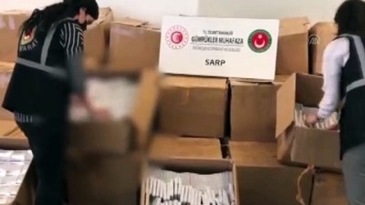 yurt disi - ARTVİN - Sarp Sınır Kapısı'nda 20 bin kutu 'kırmızı reçeteli ilaç' ele geçirildi Videosu