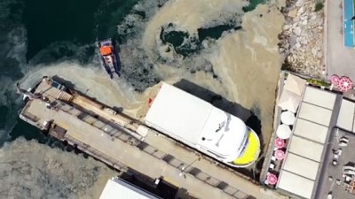 musilaj - İSTANBUL - Drone - Müsilaj temizleme çalışmaları devam ediyor Videosu