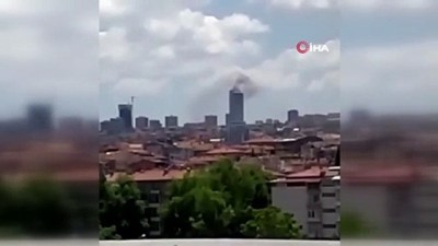  Başkent'te 25 katlı binada yangın
