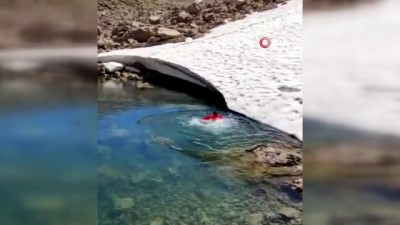 kar suyu -  Berit Dağında kar suyu keyfi Videosu