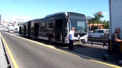 metrobus yolu -  - Beylikdüzü’nde metrobüste korkutan yangın Videosu