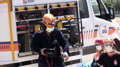 fay hatti - AKSARAY - Gerçekleştirilen deprem tatbikatı gerçeğini aratmadı Videosu