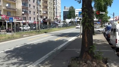  Trabzon'da yıldırımın düştüğü anlar ve yaşanan panik anları kamerada