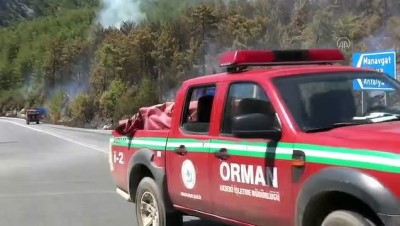 ANTALYA - Akseki'de ormanlık alanda çıkan yangın kontrol altına alındı (2)