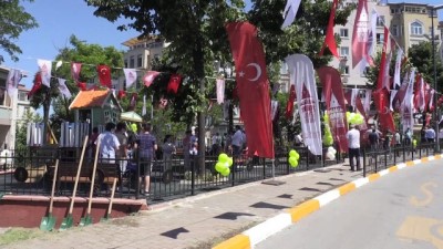 İSTANBUL - Beyoğlu Miyawaki Mahalle Bahçesi törenle hizmete açıldı