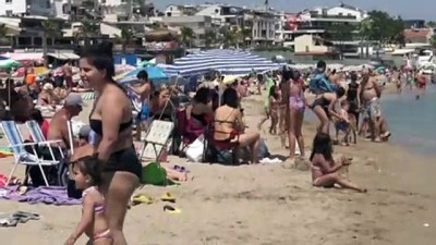 su sporlari - AYDIN - Dünyaca ünlü Altınkum Plajı'nda kısıtlamasız ilk cumartesi gününde yoğunluk yaşandı Videosu