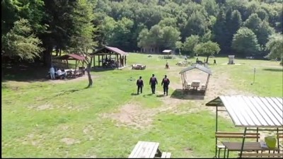 piknik alanlari - BOLU - Abant'ta jandarmadan drone ile Kovid-19 uyarısı Videosu