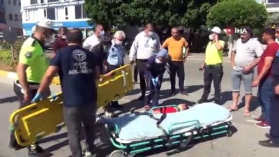 surucu belgesi -  Kamyonete çarpan motosikletli kaskı sayesinde ölümden döndü Videosu