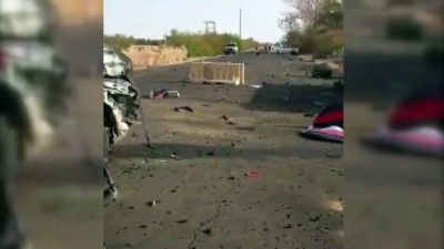 guvenlik gorevlisi - SEBHA - Libya'da bombalı araç saldırısında 2 güvenlik görevlisi öldü Videosu