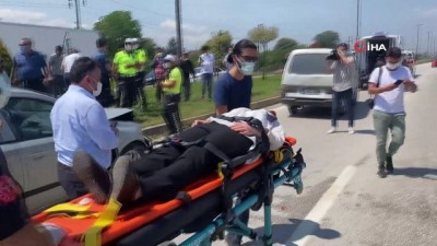 arazi araci -  7 aracın karıştığı zincirleme kazada 5 kişi yaralandı Videosu