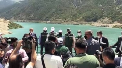 aritma tesisi - AFYONKARAHİSAR - Bakan Pakdemirli, yapımı tamamlanan Çay Barajı'nda incelemelerde bulundu Videosu