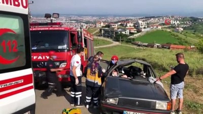 karya -  Yokuş aşağı freni boşalan araç kontrolden çıkarak takla attı Videosu