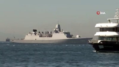savas gemisi -  Hollanda  donanmasına ait savaş gemisi İstanbul Boğazı’nda Videosu