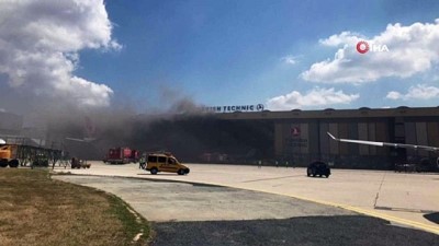oksijen tupu -  THY uçak bakım hangarında yangın çıktı Videosu