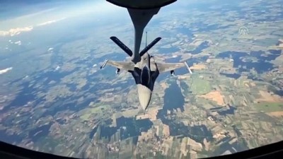 hava sahasi - ANKARA - Türk Hava Kuvvetleri, 10 Polonya F-16 uçağına havada yakıt ikmali desteği sağladı Videosu