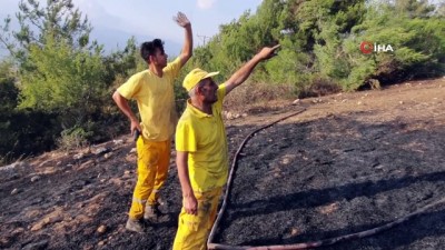 aniz yangini -  Tarlada başlayıp ormanlık alana sıçrayan yangın söndürüldü Videosu
