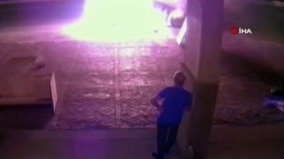 yansima -  Antalya’da yanan otomobildeki can pazarı güvenlik kamerasında Videosu