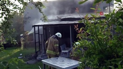 elektrik kontagi -  Beykoz'da tek katlı evde korkutan yangın Videosu
