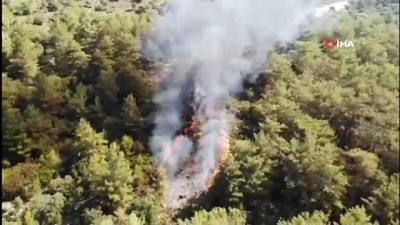  Fethiye’deki orman yangını büyümeden söndürüldü