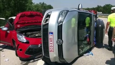 gurbetci -  Memleketlerine giden gurbetçiler kaza yaptı: 1 yaralı Videosu