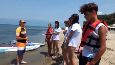 telafi egitim -  Balıkesirli öğrencilere serin sularda telafi eğitimi Videosu