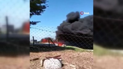 karya -  Otluk alanda çıkan yangın iş yerine sıçradı Videosu