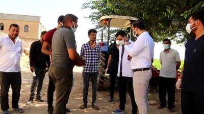 koronavirus - ŞANLIURFA - Harran'da sağlıkçılar Arapça anonslarla vatandaşları aşı olmaya çağırdı Videosu