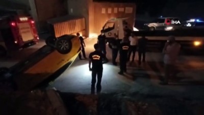 ticari taksi -  - Ankara’da trafik kazası: Takla atan ticari taksinin sürücüsü yaralandı Videosu