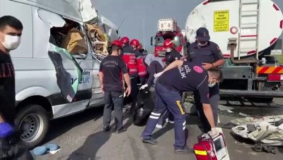 ingiltere -  İngiliz plakalı minibüs sulama tankerine çarptı: 1 ölü Videosu
