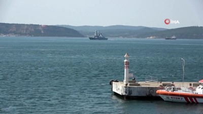 akkale -  Rusya'nın Kardeniz'de ateş açtığı İngiliz savaş gemisi ‘HMS Defender’ Çanakkale’de Videosu