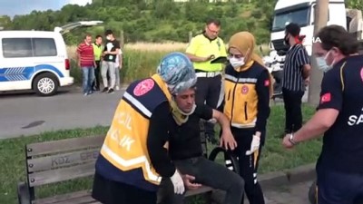 zincirleme kaza -  Zincirleme kazada 1 kişi yaralandı Videosu