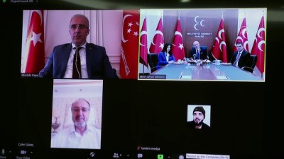 konferans - ANKARA - MHP heyeti, Saadet Partisi heyeti ile video konferans aracılığıyla bayramlaştı Videosu