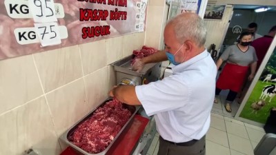 EDİRNE - Trakya'da kasaplarda et işleme mesaisi başladı